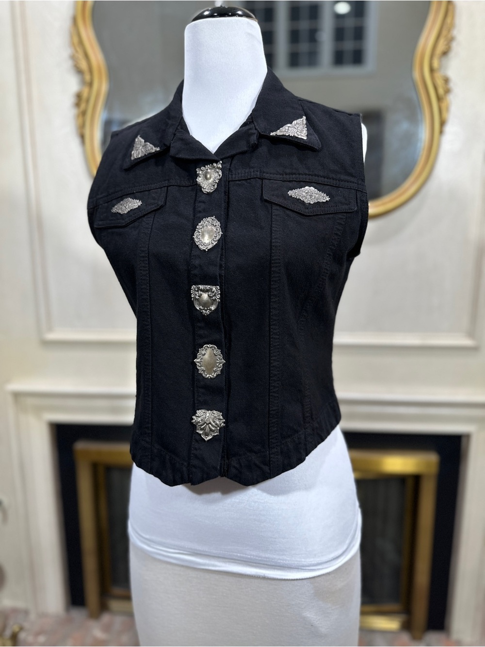 Vintage The Brass Menagerie Vest Size S Western Gothic Whimsigoth